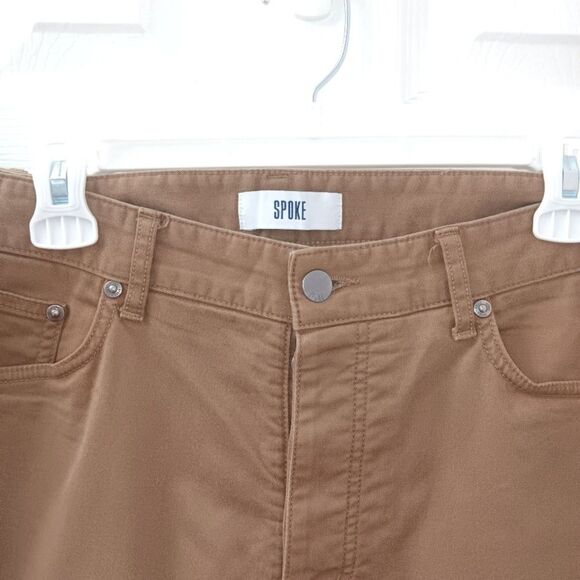 SPOKE Men’s Beige Stretch Cotton Pants Size 37 Fives Build C - Picture 3 of 8